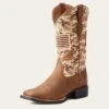 Ariat Women's Brown/Camo Patriotic Boots 2 Ariat Women's Brown/Camo Patriotic Boots -Caboot Store 10023368 3 4 front warm