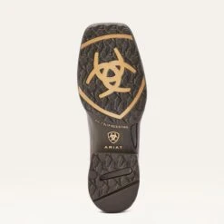 Ariat Clay And Brown Floral Square Toe Boots -Caboot Store 10042421 sole warm 1