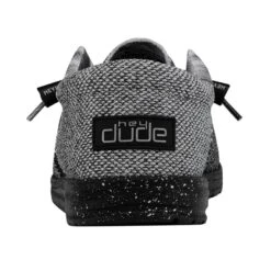 Heydude Hey Dude Men's Wally Sox TriFans Black -Caboot Store 112563362 WALLY SOX TRI FANS BLACK AND SILVER LEFT 5