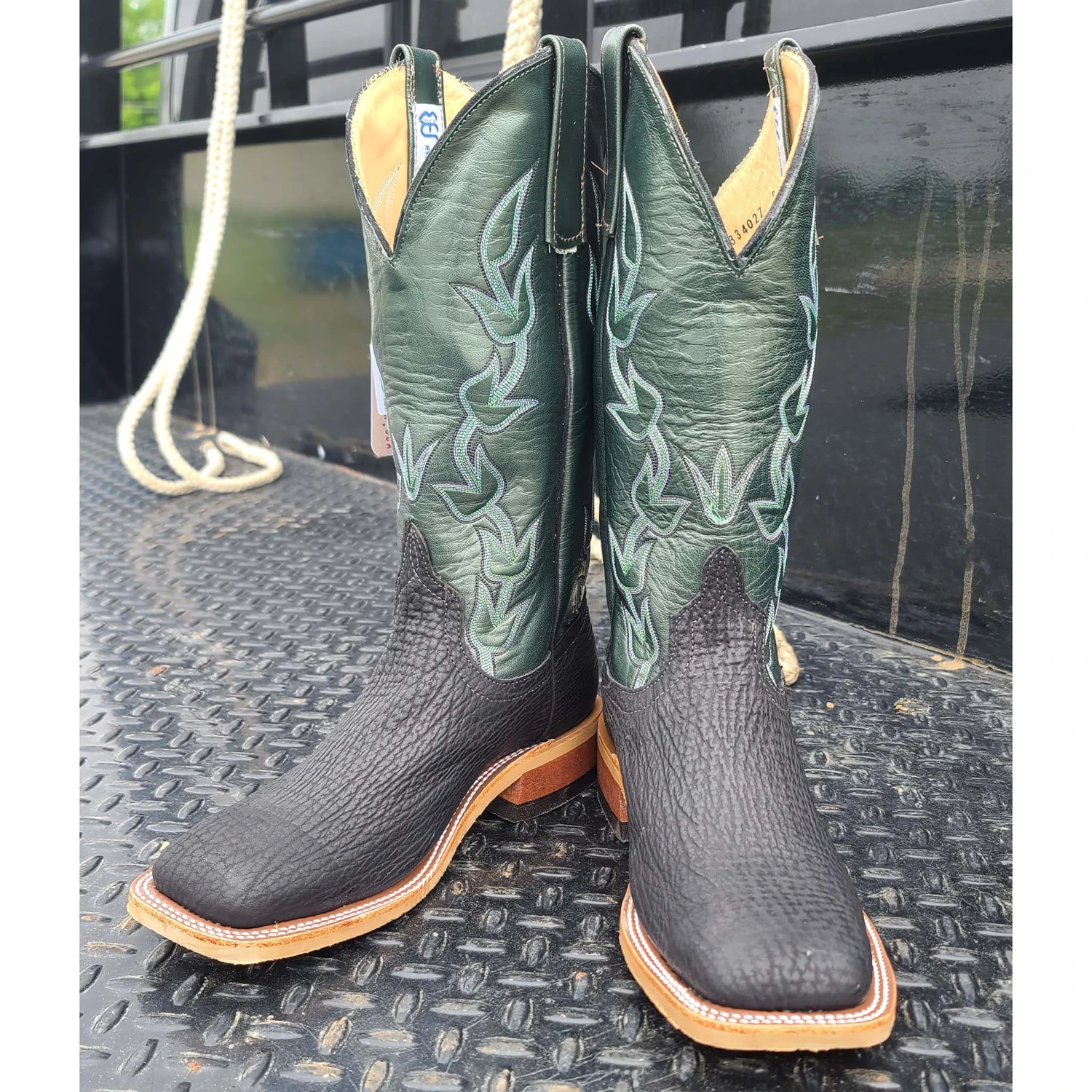 Anderson Bean Black/Green Oiled Shark Boots 3 Anderson Bean Black/Green Oiled Shark Boots