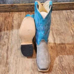 Olathe Grey Bison W/ Turquoise Boots -Caboot Store 20221228 155245