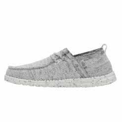 Heydude HEY DUDE WALLY HALO STONE WHITE -Caboot Store 40014 1KA WALLYHALO STONEWHITE LEFTSIDE