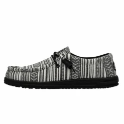 Heydude Hey Dude Wally Serape Black Gravel -Caboot Store 40017 0YB WALLYSERAPE BLACKGRAVEL LEFTSIDE