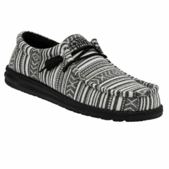 Heydude Hey Dude Wally Serape Black Gravel -Caboot Store 40017 0YB WALLYSERAPE BLACKGRAVEL RIGHTANGLE