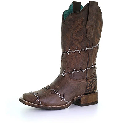 Corral Boots Corral Women's Brown Barbed Wire Woven Boots 3 Corral Boots Corral Women's Brown Barbed Wire Woven Boots