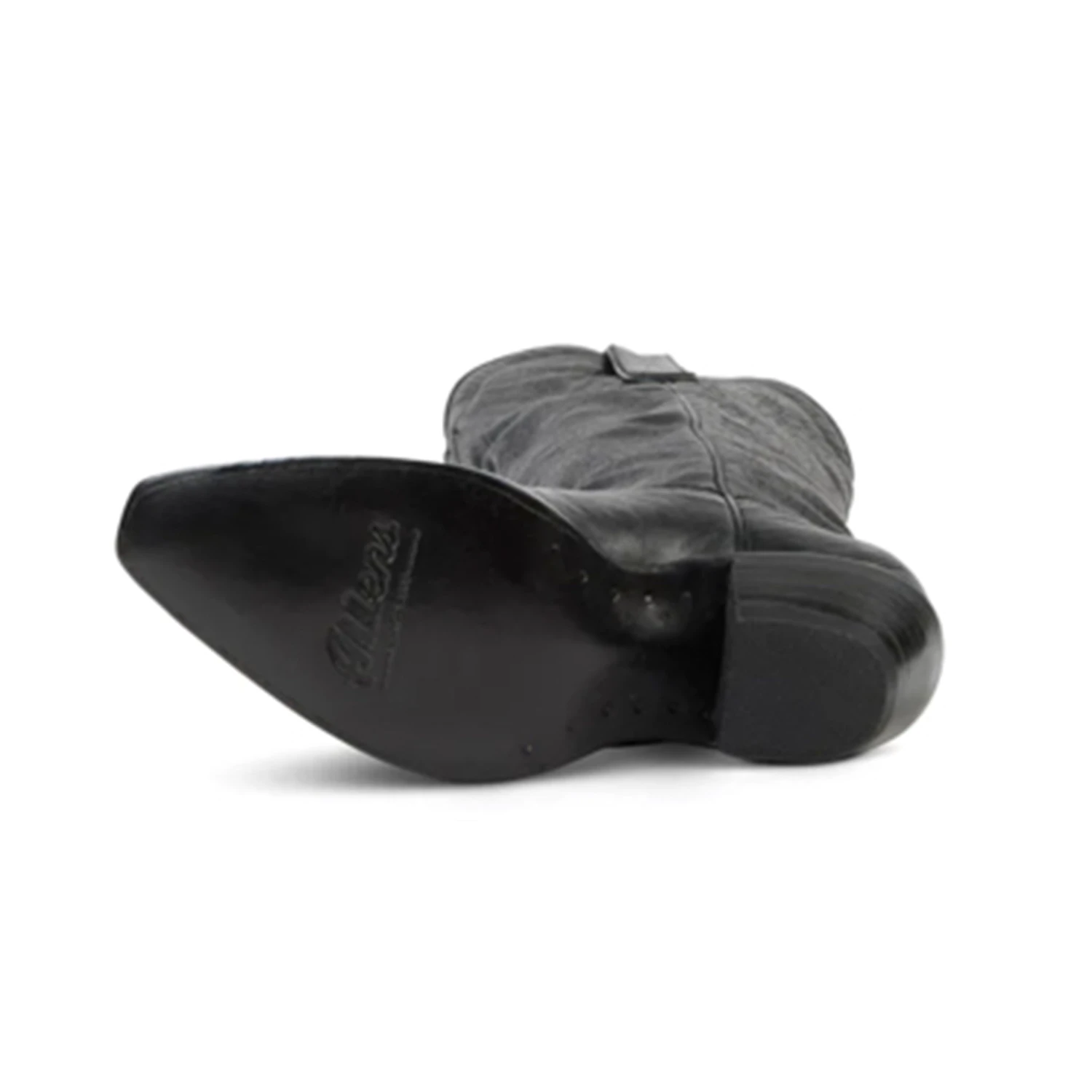 Allen Boots "Cassidy" Black Tall Soft Leather Pointed Toe Boot 8 Allen Boots "Cassidy" Black Tall Soft Leather Pointed Toe Boot - Image 6