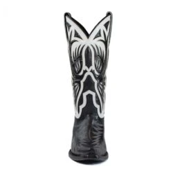 Azulado Black & White Phoenix Snip Toe Boot -Caboot Store AZ10027c