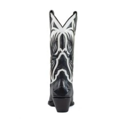 Azulado Black & White Phoenix Snip Toe Boot -Caboot Store AZ10027d