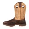 Durango Men's Rebel Tan & Brown Square Toe Boots -Caboot Store DB4442 instep profile