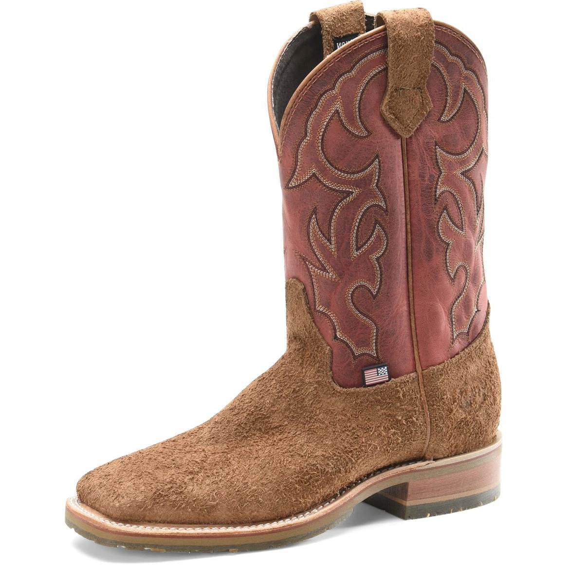 Double H Men's Roughout Red Top Square Toe Boots 3 Double H Men's Roughout Red Top Square Toe Boots