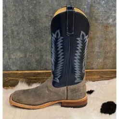 Anderson Bean Grey Waxy Kudu Royal Blue Boots -Caboot Store IMG 5076