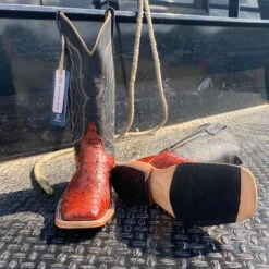 Anderson Bean Almond Full Quill Ostrich Boots -Caboot Store IMG 6728