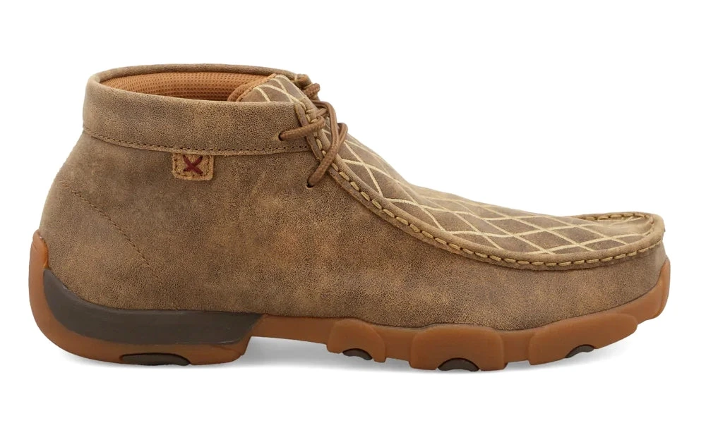 Twisted X Men's Tan Crisscross/Diamond Pattern Driving Moc 5 Twisted X Men's Tan Crisscross/Diamond Pattern Driving Moc - Image 3
