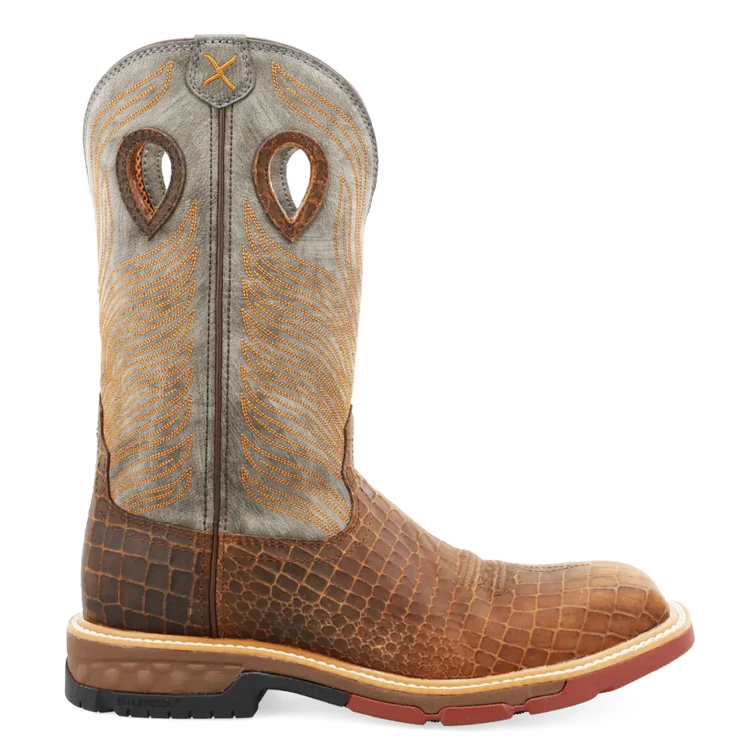 Twisted X Men's Nano Comp Toe Pull-On Work Boots-Caiman Print Leather 5 Twisted X Men's Nano Comp Toe Pull-On Work Boots-Caiman Print Leather - Image 4