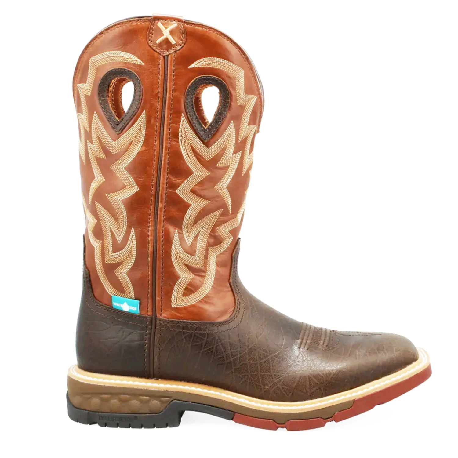 Twisted X Men's Distressed Brown Waterproof Square Toe Boot 6 Twisted X Men's Distressed Brown Waterproof Square Toe Boot - Image 4