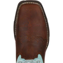 Durango Women's Brown And Powder Blue Square Toe 7 Durango Women's Brown And Powder Blue Square Toe -Caboot Store RD3471 6 LARGE 50bc3ea5 50a9 4494 895b cd22209ae2d1