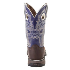 Durango Women's Rebel Purple And Brown Square Toe Boot -Caboot Store RD3576 back