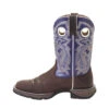 Durango Women's Rebel Purple And Brown Square Toe Boot -Caboot Store RD3576 instep profile 1