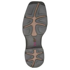 Durango Women's Rebel Purple And Brown Square Toe Boot -Caboot Store RD3576 outsole