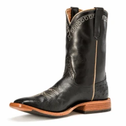 Rios Of Mercedes, Black Smooth Quill Ostrich Square Toe