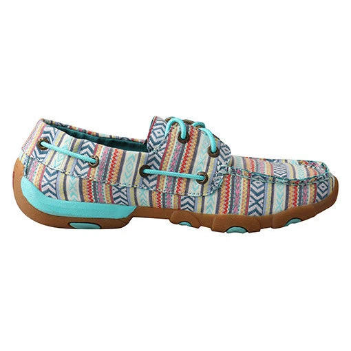 Twisted X Women's Multi Colored Turquoise Driving Moc 6 Twisted X Women's Multi Colored Turquoise Driving Moc - Image 4
