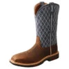Twisted X Brown And Blue Composite Toe Boots -Caboot Store WXBN001 1