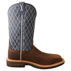 Twisted X Brown And Blue Composite Toe Boots -Caboot Store WXBN001 4